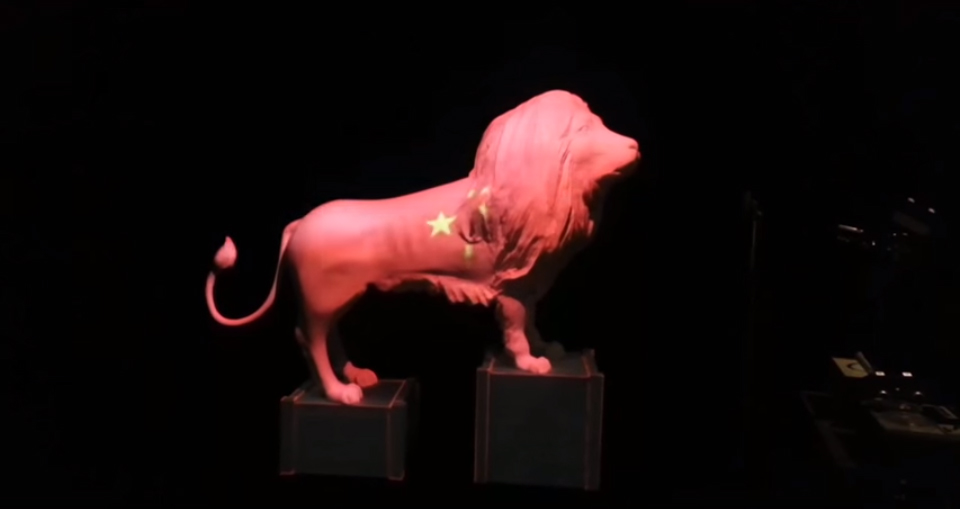 Projection Mapping on Lion at MGM Macau Art Space